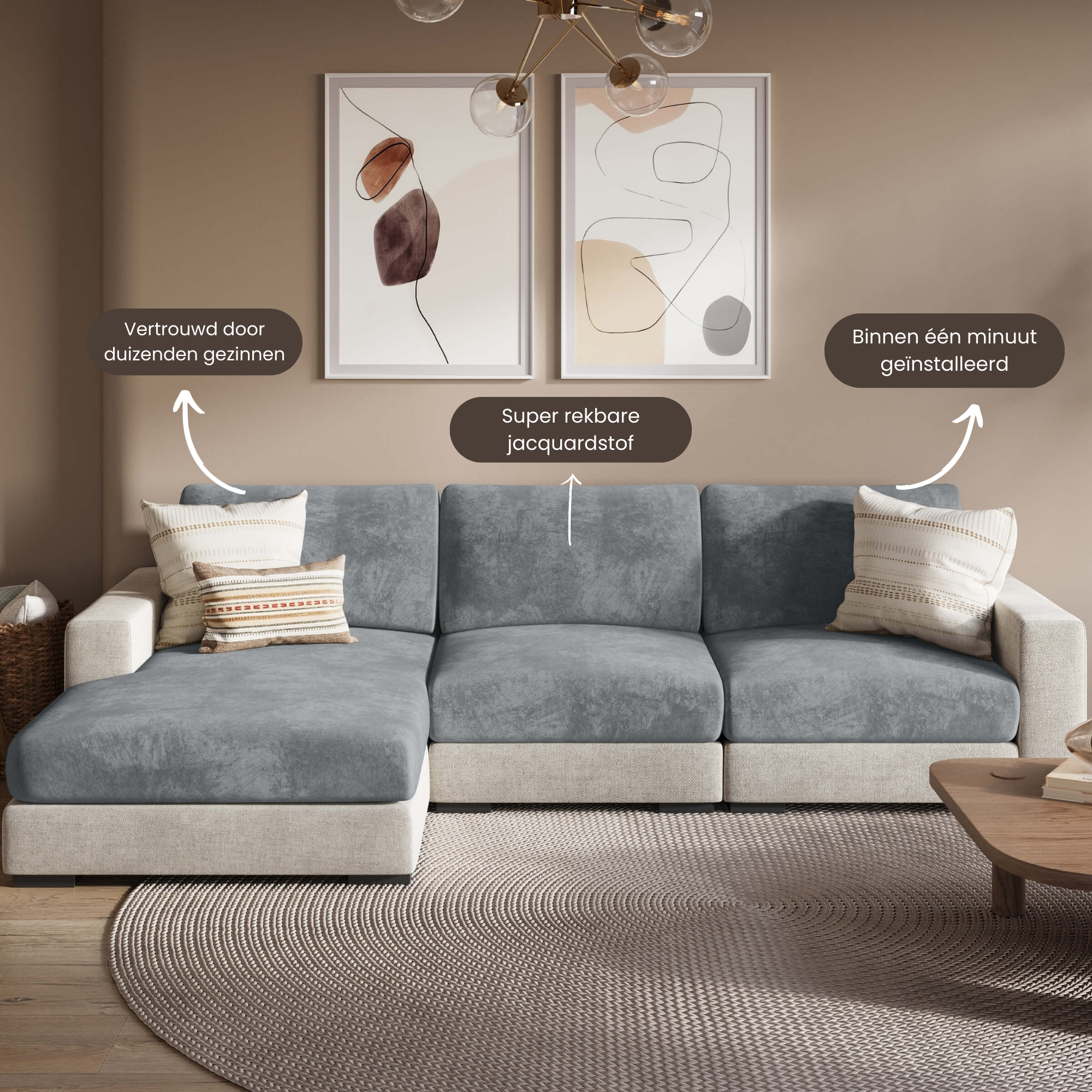 FancySofas Bankhoes - Chenille